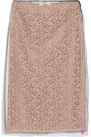 Fendi Lace midi skirt