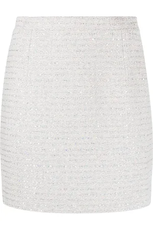 Alessandra Rich Sequin-embellished tweed miniskirt