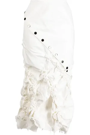 PONDER.ER Ruched-detailing high-waist skirt