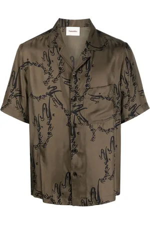 Nanushka Bodil printed silk shirt