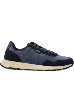 HUGO BOSS Suede-panelled sneakers