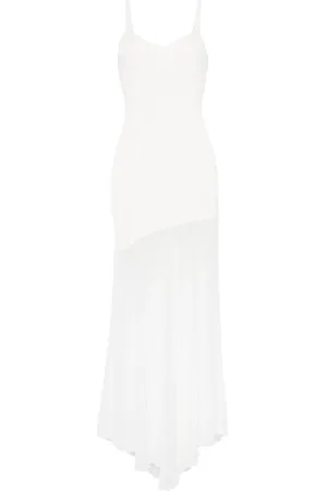 Mariuccia Milano Sheer-panel maxi dress