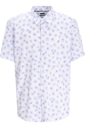 HUGO BOSS Floral-print short-sleeve shirt