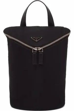 Prada Re-Nylon logo-plaque backpack