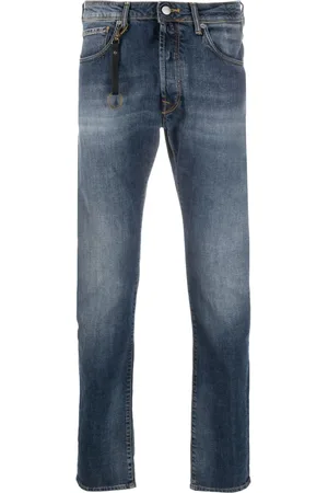 Incotex Straight-leg keyring-attachment jeans