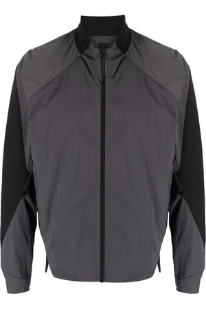 J.LAL Zipped high-neck panelled jacket