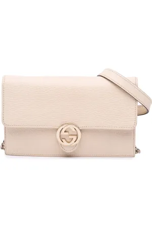 Gucci 2016-2024 Interlocking G Dollar Calfskin Wallet on Chain crossbody bag