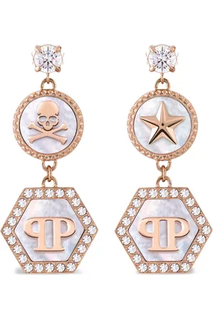 Philipp Plein Appliqu?? drop earrings