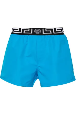 VERSACE Greca-waistband swim shorts