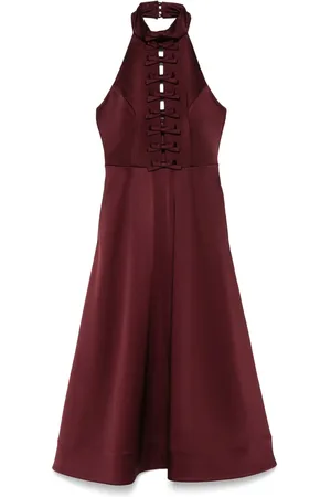 Rebecca Vallance Merlot midi dress