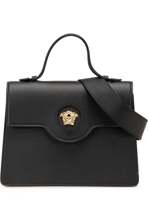 VERSACE 2021-2024 Leather La Medusa Top Handle Flap satchel