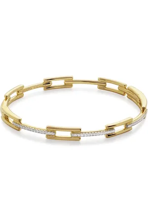 Monica Vinader 18kt yellow Signature diamond bangle