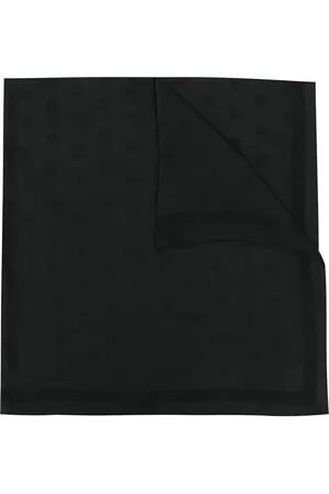 Max Mara Embroidered monogram silk scarf
