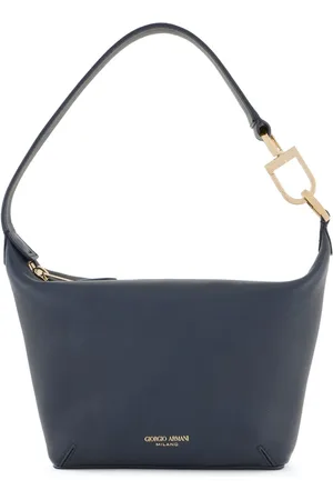 Giorgio Armani Logo-stamp leather shoulder bag
