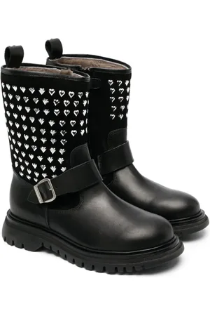 MONNALISA Studded buckled ankle boots