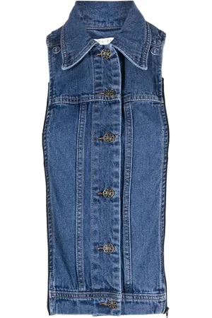 VERONICA BEARD Button-front denim vest