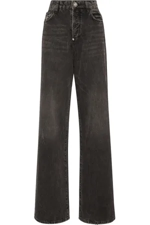 Philipp Plein Logo-embroidered jeans