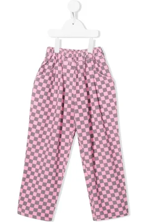 Weekend House Kids Checkerboard-print straight-leg trousers
