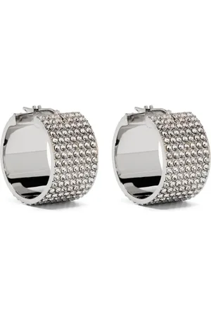 Amina Muaddi Crystal-embellished hoop earrings