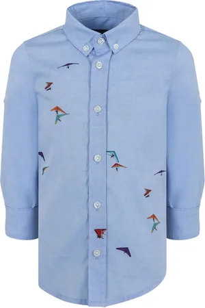 Lapin House Hang-gliding-print cotton shirt
