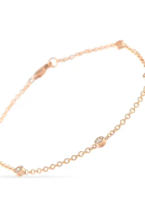 LB Exclusive 14K rose gold diamond bracelet