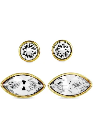 Swarovski 14K yellow Harley earrings set
