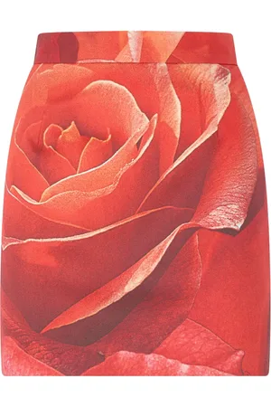 Roberto Cavalli Rose-print mini skirt
