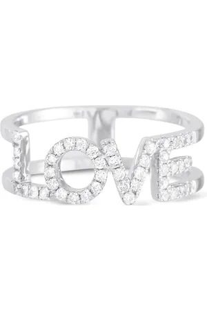 LB Exclusive 14K white gold Love diamond ring