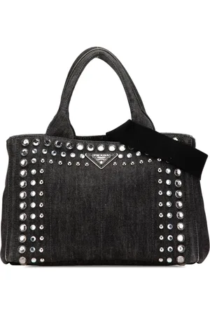 Prada 2010-2024 Small Denim Canapa Bijoux satchel