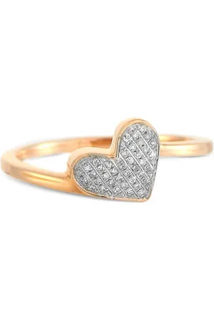 LB Exclusive 14K rose gold heart-motif diamond ring