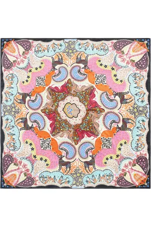 Bimba y Lola Greyhound and leaf-print scarf