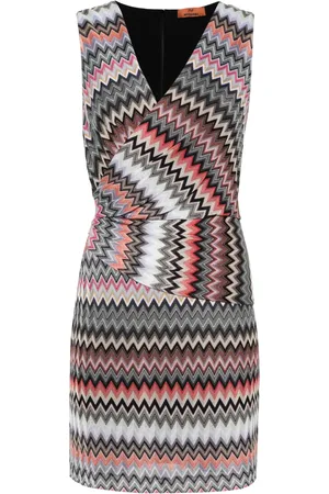 Missoni Zigzag-woven draped-detail dress