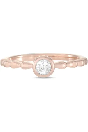 LB Exclusive Pre-owned 14K rose gold Solitaire diamond ring