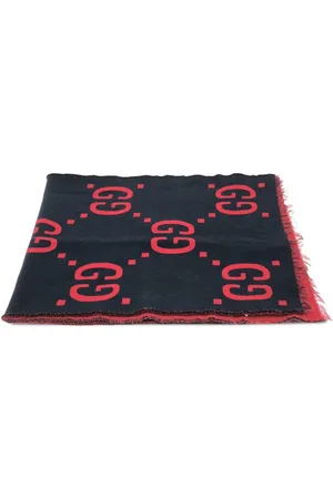 Gucci 2000s GG pattern wool scarf