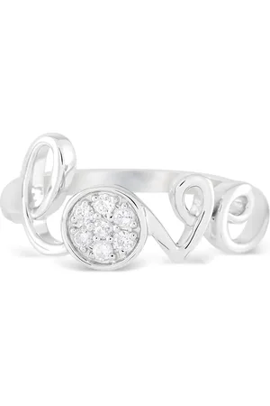 LB Exclusive 14K white gold Love diamond ring
