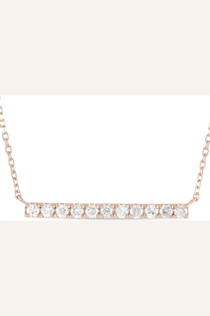 LB Exclusive 14 rose gold diamonds necklace