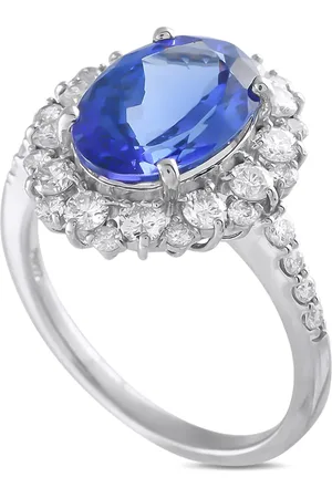 LB Exclusive Platinum diamond and tanzanite ring