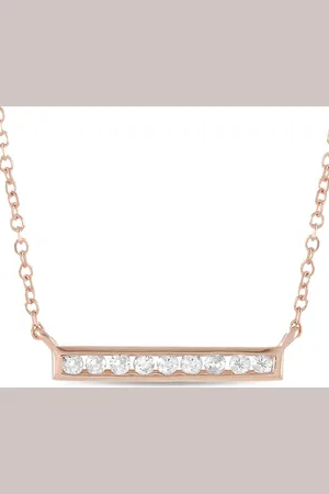 LB Exclusive 14K rose gold diamond necklace