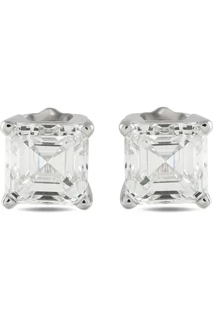 LB Exclusive Platinum diamond stud earrings