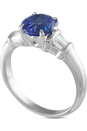 LB Exclusive Platinum diamond and tanzanite ring