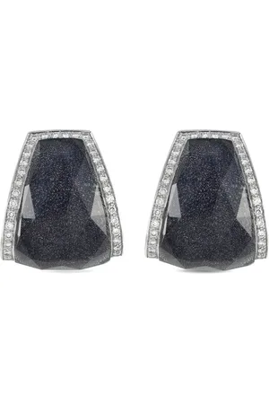 STEPHEN WEBSTER 18K white gold Crystal Haze diamond clip-on earrings