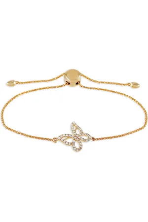 LB Exclusive 14K yellow Butterfly diamond bracelet
