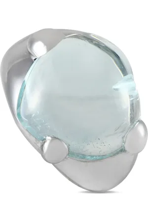 Pomellato 18K white gold aquamarine ring