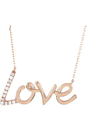 LB Exclusive 14K rose gold diamond necklace