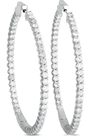 LB Exclusive 14K white gold Inside-Out diamond earrings