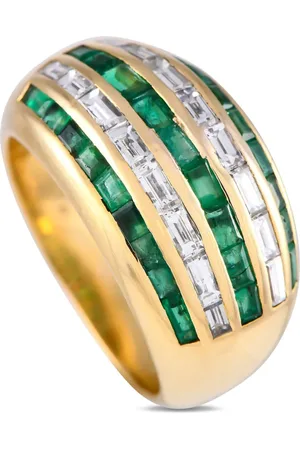 Le Vian 18K gold diamond and emerald ring