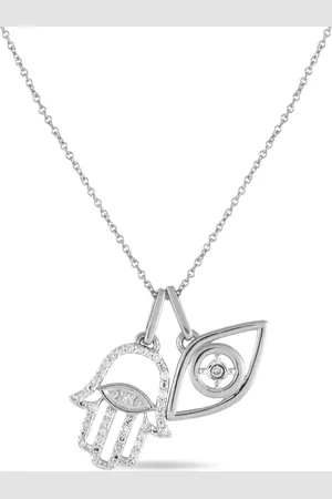 LB Exclusive 14K white gold diamond necklace