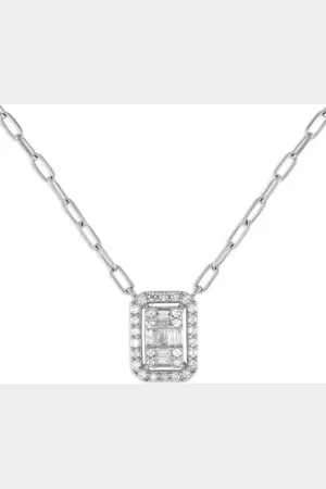LB Exclusive 14K white gold diamond necklace