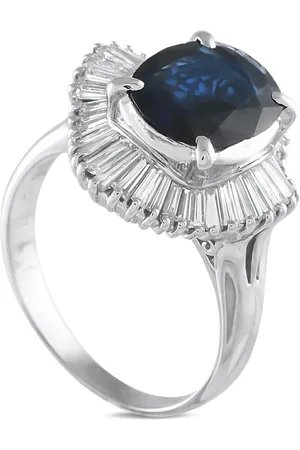 LB Exclusive Platinum diamond and jade ring
