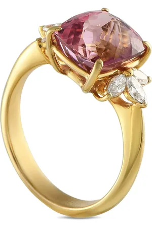 LB Exclusive 18kt yellow diamond and tourmaline ring